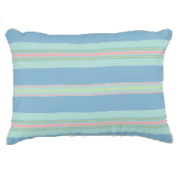 Coastal Blue and Sea Foam Striped Pillow