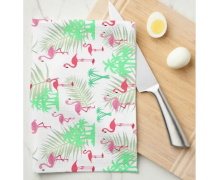 Pink Flamingos Kitchen Towel