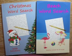 Christmas and Beach Word Search Puzzle Books