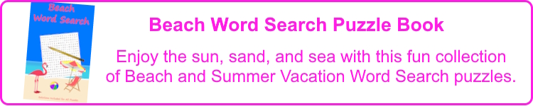 Beach Word Search Puzzle Book