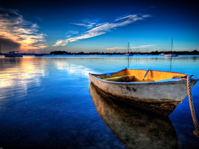 Scenic Boat Wallpaper Wallpaper